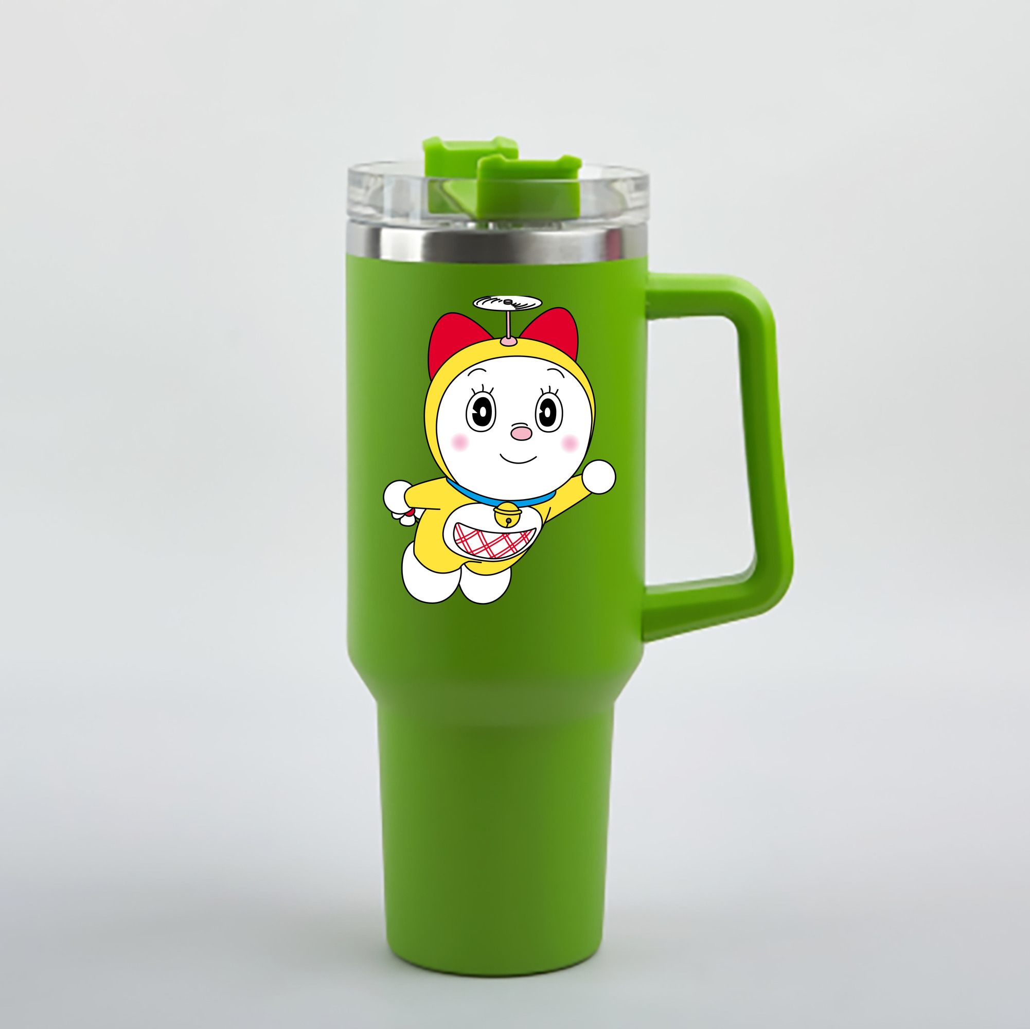 （画像用） ドラえもん ドラミ Doraemon Dorami 1200mL車用タンブラー - クリスタルステッカー（プラスチックストロー付き）